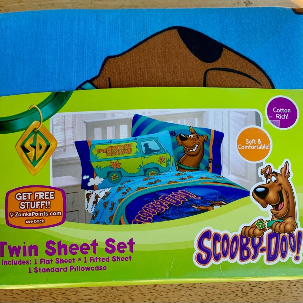 Scooby-Doo! Twin Sheet Set New